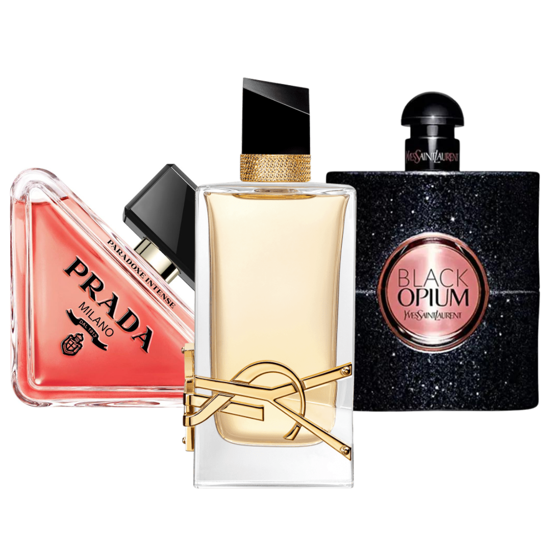 Combo 3 Parfums Prada Paradoxe, Black Opium Yves Saint Laurent, Libre (Eau de Parfum)